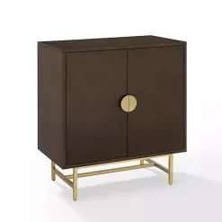 Kirklands Home Cabinets & Sideboards|Brielle Golden Circle Wine Cabinet Brown