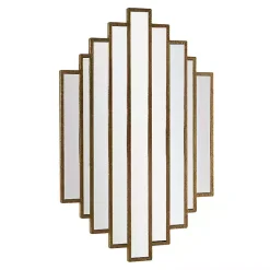 Kirklands Home Decorative Mirrors|Briggs Gold Metal Panels Wall Mirror