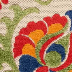 Kirklands Home Outdoor Rugs|Bright Abstract Floral Outdoor Area Rug, 5x7