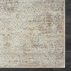 Kirklands Home Accent Rugs|Brisbane Beige Faded Damask Area Rug, 2x3