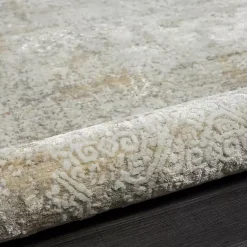 Kirklands Home Accent Rugs|Brisbane Beige Faded Damask Area Rug, 2x3