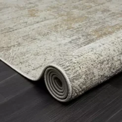 Kirklands Home Accent Rugs|Brisbane Beige Faded Damask Area Rug, 2x3