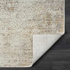 Kirklands Home Area Rugs|Brisbane Beige Faded Damask Area Rug, 4x6