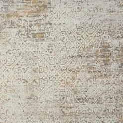 Kirklands Home Area Rugs|Brisbane Beige Faded Damask Area Rug, 5x8