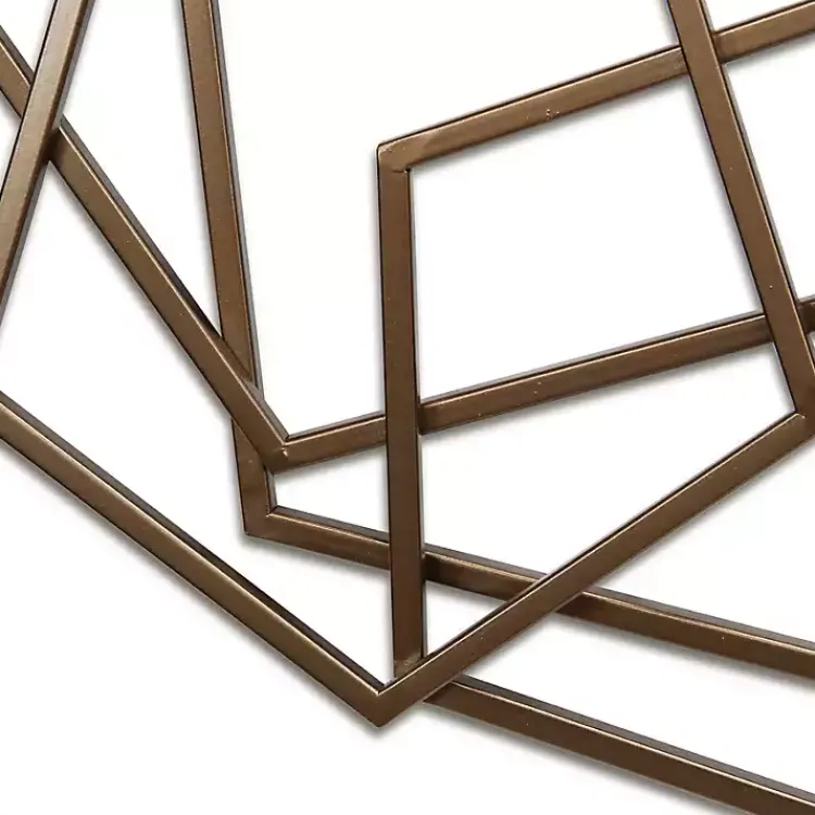 Kirklands Home Wall Plaques|Bronze Astraga Pentagon Plaque Brown