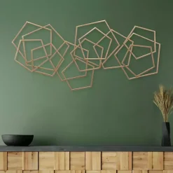 Kirklands Home Wall Plaques|Bronze Astraga Pentagon Plaque Brown