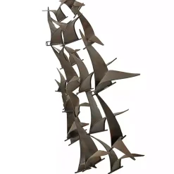 Kirklands Home Wall Plaques|Bronze Birds Metal Wall Plaque Brown
