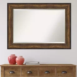 Kirklands Home Decorative Mirrors|Bronze Frame Beveled Mirror, 43.5x31.5 in.