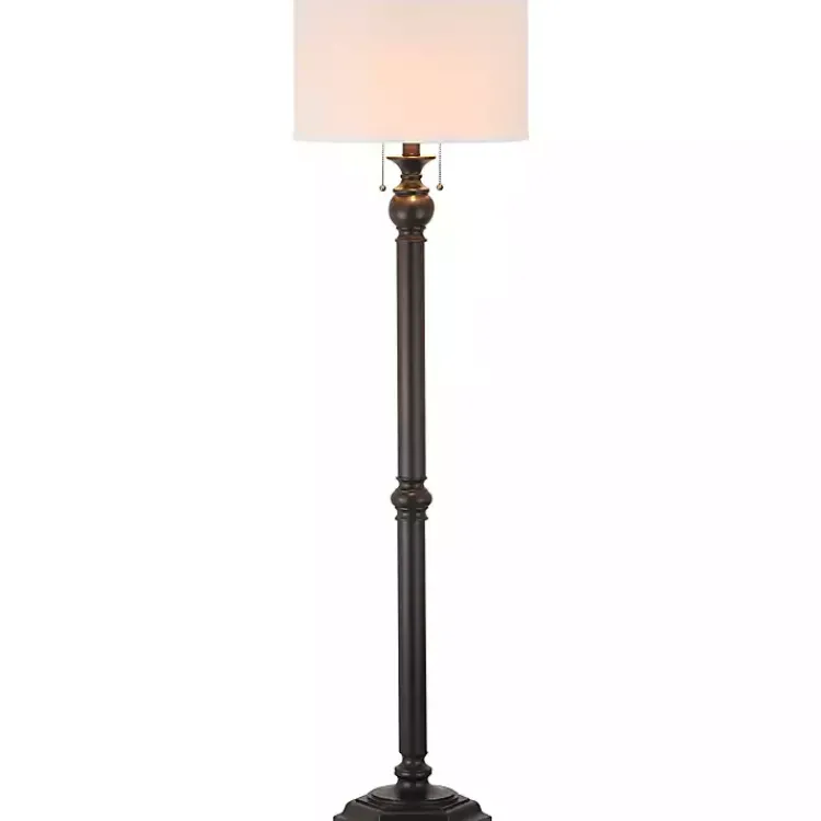 Kirklands Home Floor Lamps|Bronze Jessie Floor Lamp Ivory