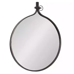 Kirklands Home Decorative Mirrors|Bronze Metal Antique Round Wall Mirror