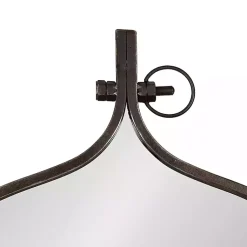 Kirklands Home Decorative Mirrors|Bronze Metal Antique Round Wall Mirror