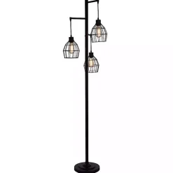 Kirklands Home Floor Lamps|Bronze Metal 3-Tier Floor Lamp Brown