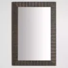 Kirklands Home Framed Mirrors|Bronze Ribbed Devin Profile Mirror, 24x36 in.