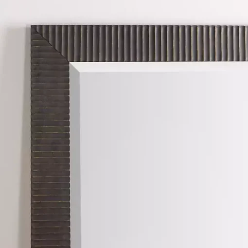 Kirklands Home Framed Mirrors|Bronze Ribbed Devin Profile Mirror, 28x68 in.