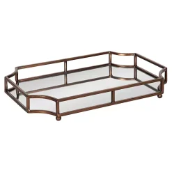 New Bronze Scalloped Reflective Tray Decorative Trays