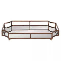 New Bronze Scalloped Reflective Tray Decorative Trays