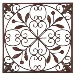 Kirklands Home Wall Plaques|Bronze Scrollwork 4-pc. Panel Wall Art Brown