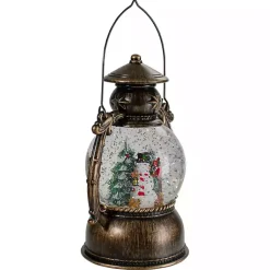 Discount Bronze Snowman and Trees Snow Globe Christmas Decorations