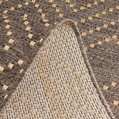 Kirklands Home Outdoor Rugs|Adelaide Diamond Outdoor Area Rug, 5x7 Brown