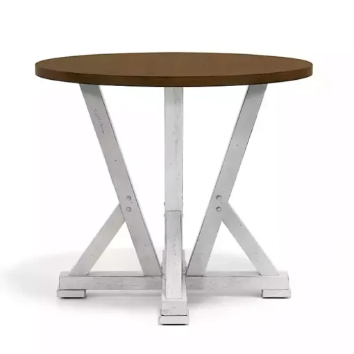 Kirklands Home Dining Tables|Brown and Antique White Wood Counter Table