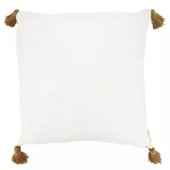 Online and Cream Checkered Tassel Throw Pillow Pillows
