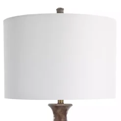 Kirklands Home Table Lamps|Brown and Gold Gourd Table Lamp White