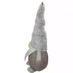 Brown and White Knit LED Gnome Christmas Decorations