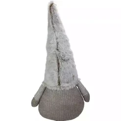 Brown and White Knit LED Gnome Christmas Decorations