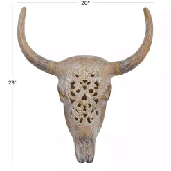 Kirklands Home Wall Plaques|Bohemian Bull Wall Plaque Brown