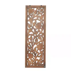 Kirklands Home Wall Plaques|Botanical Wood Panel Wall Plaque Brown