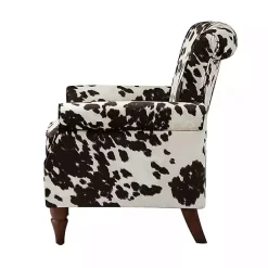 Kirklands Home Accent Chairs|Brown Cow Print Upholstered Accent Chair
