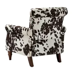 Kirklands Home Accent Chairs|Brown Cow Print Upholstered Accent Chair