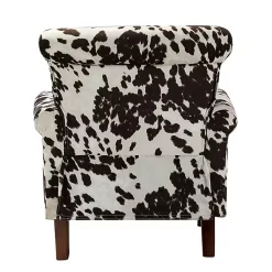 Kirklands Home Accent Chairs|Brown Cow Print Upholstered Accent Chair