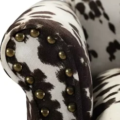 Kirklands Home Accent Chairs|Brown Cow Print Upholstered Accent Chair