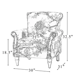 Kirklands Home Accent Chairs|Brown Cow Print Upholstered Accent Chair