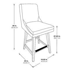 Kirklands Home Bar Stools & Counter Height Stools|Faux Leather Alli Swivel Counter Stool Brown