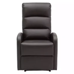 Kirklands Home Accent Chairs|Faux Leather Dormi Recliner Brown