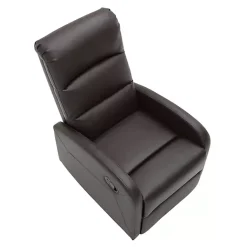 Kirklands Home Accent Chairs|Faux Leather Dormi Recliner Brown