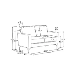 Kirklands Home Sofas & Loveseats|Faux Leather Fletcher Loveseat Brown