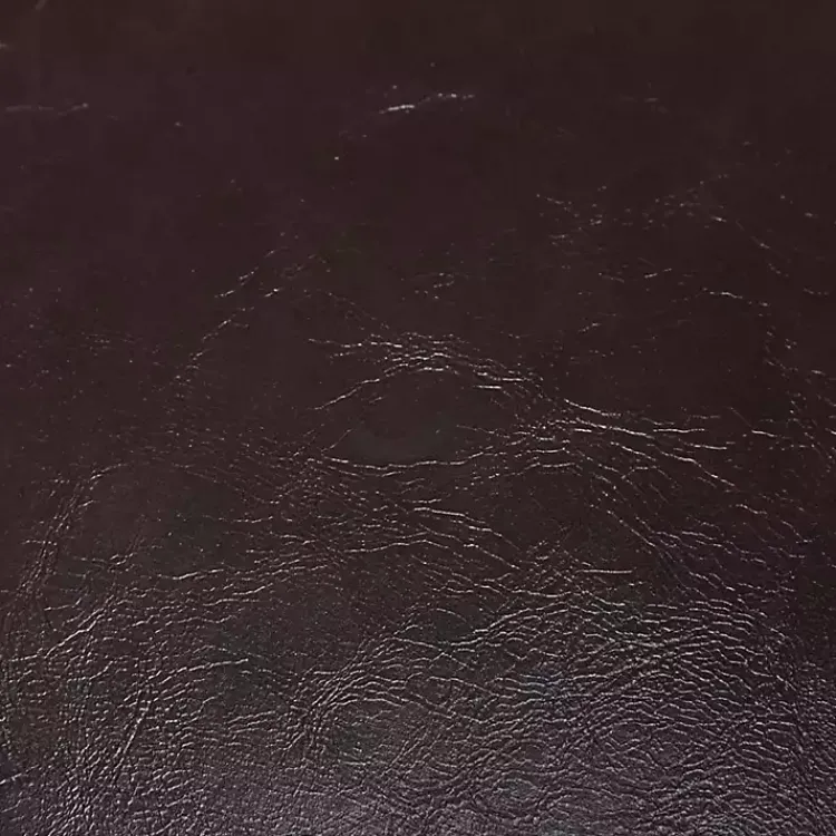 Kirklands Home Benches & Ottomans|Faux Leather Natasha Ottoman Stool Brown