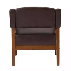 Kirklands Home Accent Chairs|Faux Leather Nicki Accent Chair Brown