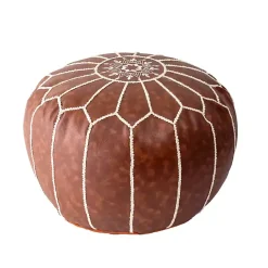 Faux Leather Pouf Poufs & Floor Cushions