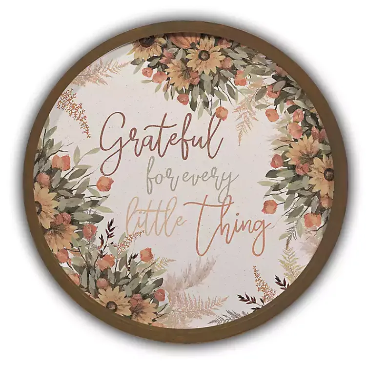 Sale Grateful for Every Little Thing Wall Plaque Fall