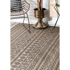 Kirklands Home Outdoor Rugs|Jamie Outdoor Area Rug, 6x9 Brown