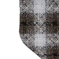 New Brown Knitted Plaid Fur Cuff Stocking Christmas Stockings & Stocking Holders