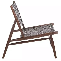 Kirklands Home Accent Chairs|Leather Woven Accent Chair Brown