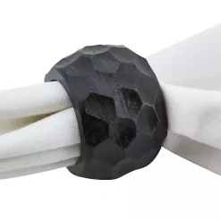 Kirklands Home Table Linens|Mango Wood Chunky Napkin Rings, Set of 4 Brown