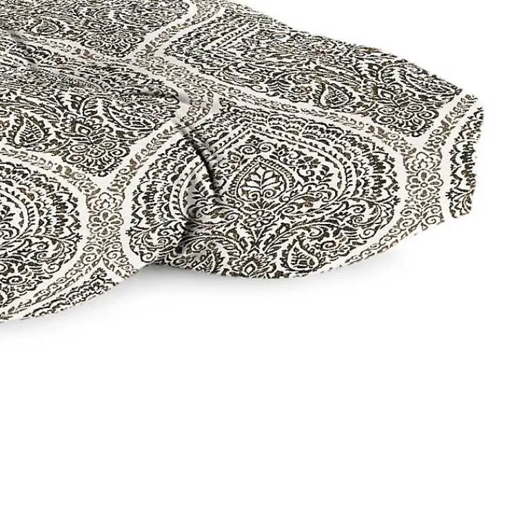 Kirklands Home Outdoor Cushions & Pillows|Medallion Tufted Outdoor Bench Cushion Brown