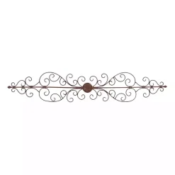 Kirklands Home Wall Plaques|Metal Scroll Panel Wall Plaque Brown