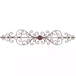 Kirklands Home Wall Plaques|Metal Scroll Panel Wall Plaque Brown